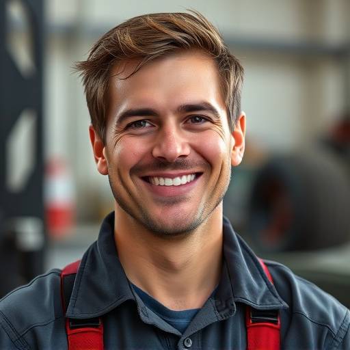 David Thompson, Co-founder and Lead Mechanic, smiling confidently.
